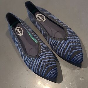 Atalina Black and Blue Dressy Flats